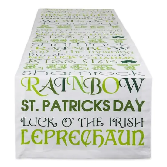 DII&reg; 108" St Patrick's Day Print Table Runner {1}