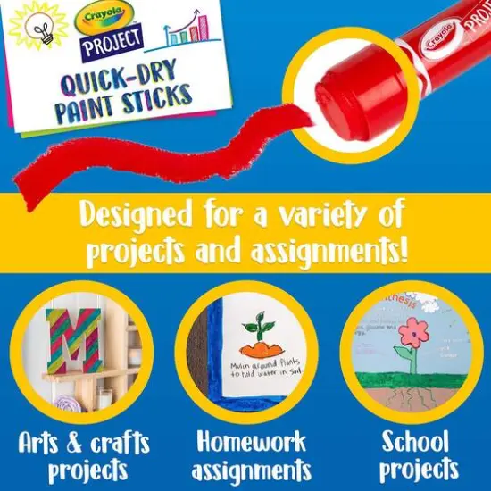 Crayola&reg; Project&trade; Quick-Dry Paint Sticks, 6 Packs of 6 {10}