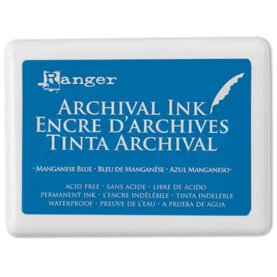 Ranger Archival Ink&trade; Jumbo Pad Manganese Blue {1}