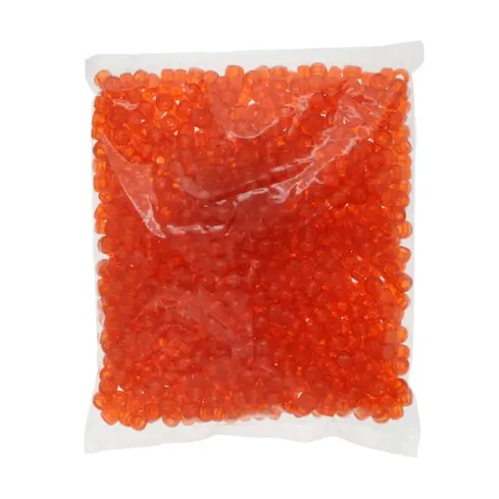 John Bead 6mm Transparent Mini Pony Beads, 1,000ct. Orange {6}