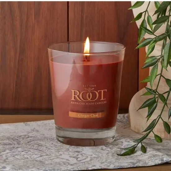 Root Candles 10.5oz. Large Scented Honeycomb Veriglass Jar Candle Ginger Chai {3}