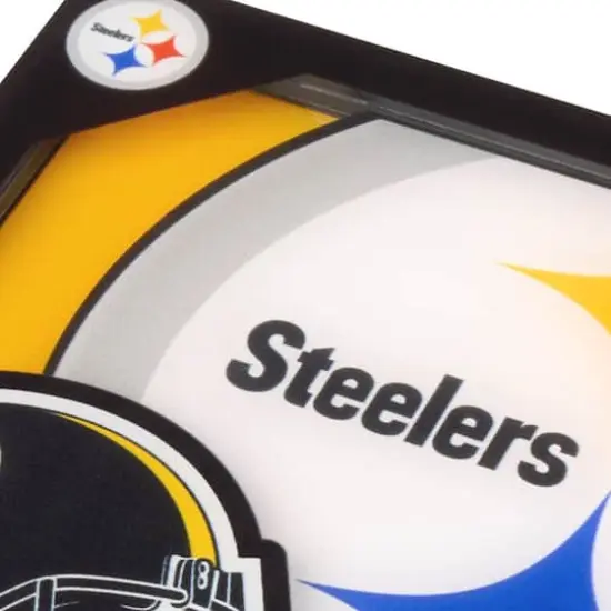 NFL 3D Logo Series Coaster Set Pittsburgh Steelers {5}