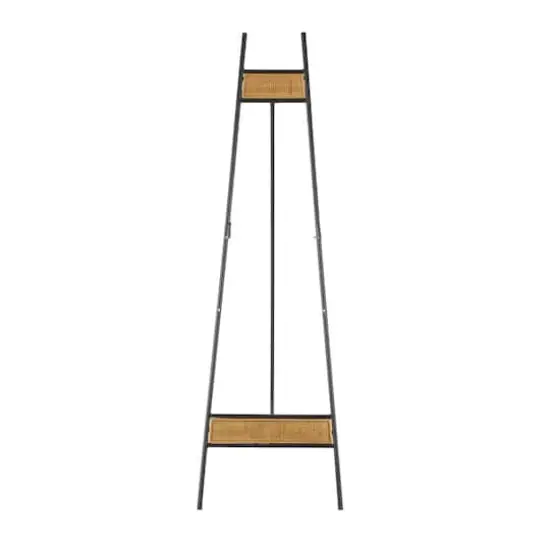 51" Black Metal Easel with Wood Accents {5}