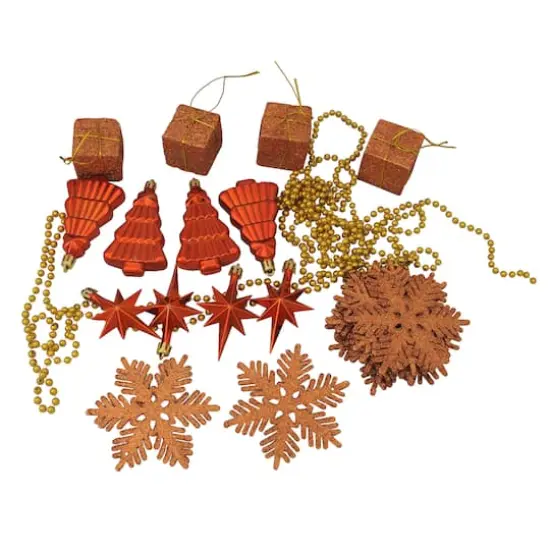 125ct. 4-Finish Burnt Orange Shatterproof Ornaments {5}