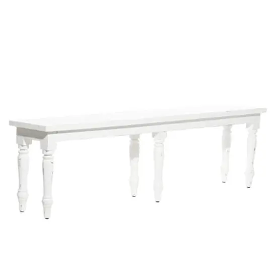 White Wood Farmhouse Bench {1}