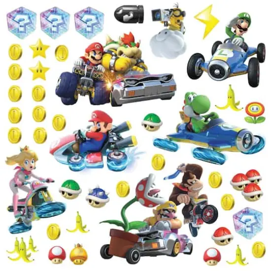 RoomMates Nintendo Mario Kart 8 Peel & Stick Wall Decals {1}