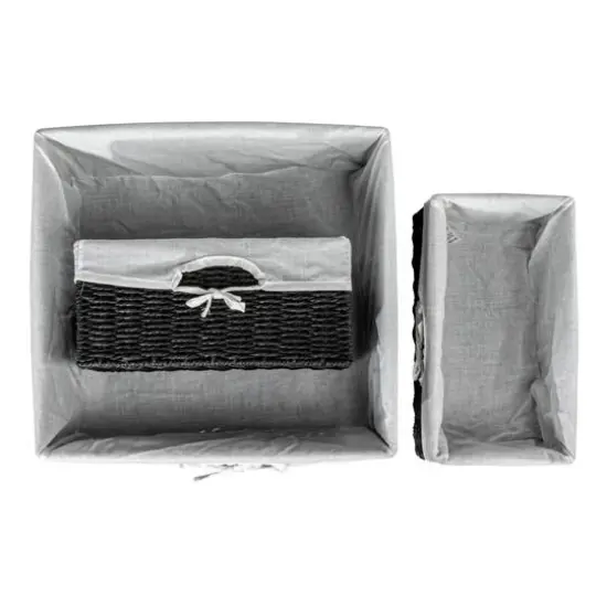 Paper Rope Wicker Basket Set {7}