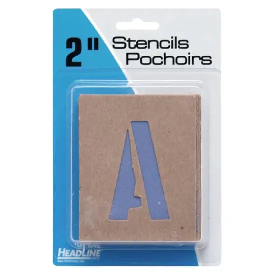 Headline/Geotype 2" Capital Letters & Numbers Stencils {1}