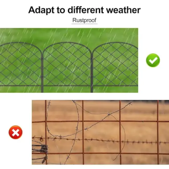 NEX 10ft. Black Rhombic Garden Fence {6}