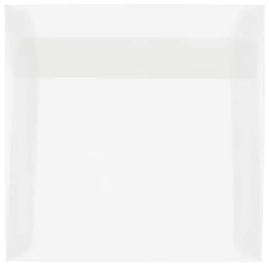 JAM Paper 6.5" x 6.5" Clear Translucent Vellum Envelopes, 25ct. {1}