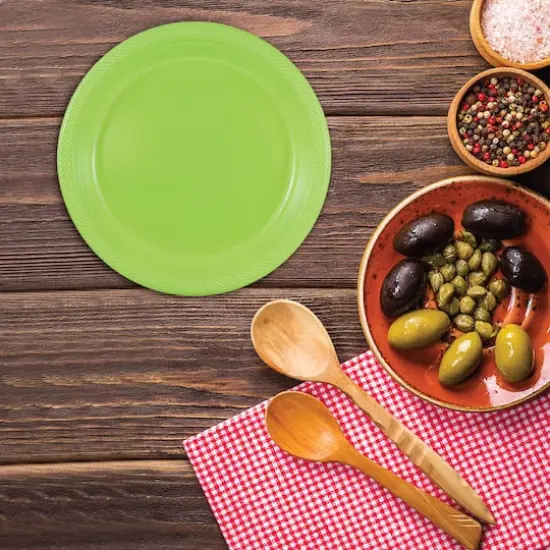JAM Paper 9" Lime Green Plastic Party Plates, 20ct. {5}
