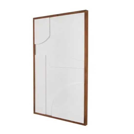 White Dimensional Geometric Framed Wall D&eacute;cor {4}