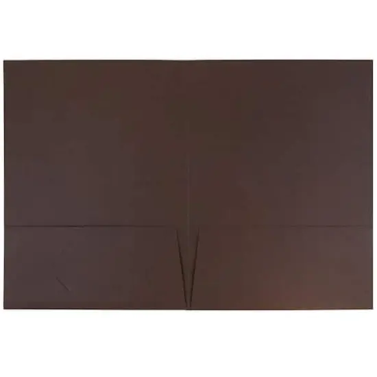 JAM Paper 2-Pocket Textured Linen Business Folders, 6ct. Chocolate Brown {4}