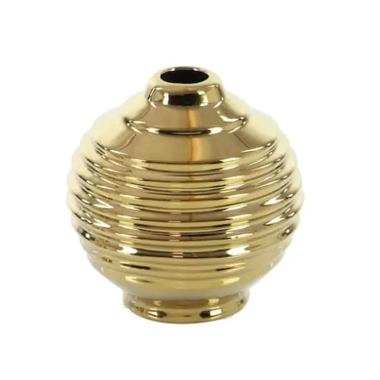 6" Gold Stoneware Glam Vase, 3ct. {4}