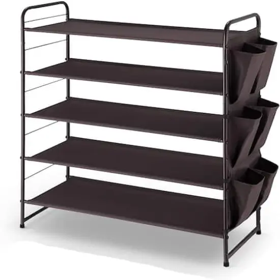 NEX&trade; Oumilen Bronze 5-Tier Stackable Shoe Rack {1}