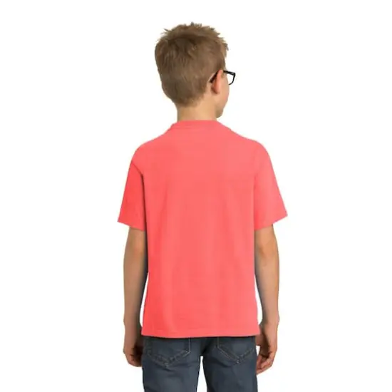 Port & Company® Beach Wash Garment-Dyed Youth T-Shirt Neon Coral {6}