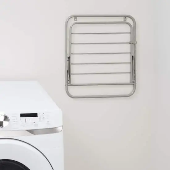Honey Can Do Gray Collapsible Wall-Mounted Clothes Drying Rack {5}