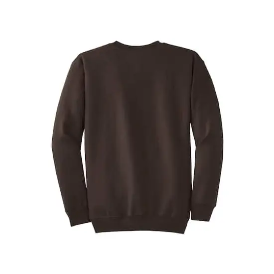 Port & Company&reg; Brights Core Fleece Crewneck Sweatshirt Dark Chocolate Brown {5}