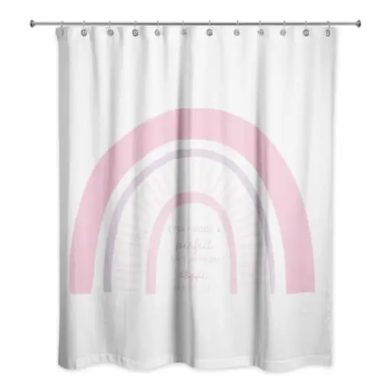 Pink Rainbow 71" x 74" Shower Curtain {3}