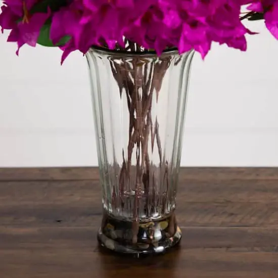 2.5ft. Purple Bougainvillea Arrangement in Glass Vase {5}
