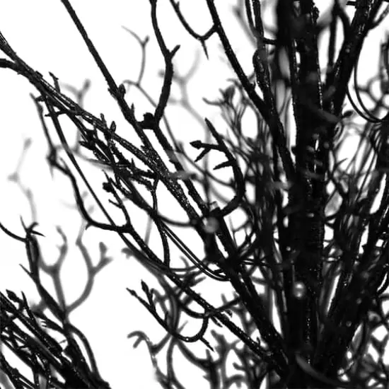 3ft. Pre-Lit Halloween Black Twig Artificial Fall Tree in Burlap Planter {5}