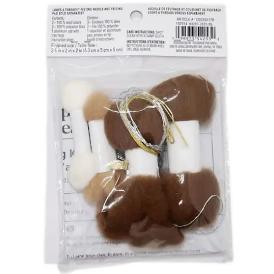 Christmas Frosted Pinecone Ornament Felting Kit by Loops & Threads&reg; {6}