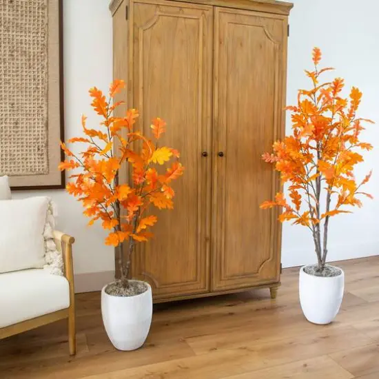 5ft. Artificial Autumn Oak Tree {10}
