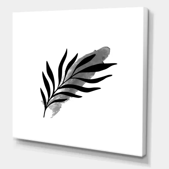 Designart - Abstract Tropical Leaf I - Modern Canvas Wall Art Print {1}