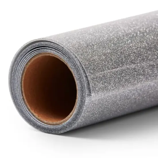 Cricut&reg; 12" x 5ft. Glitter Iron-On Silver {3}