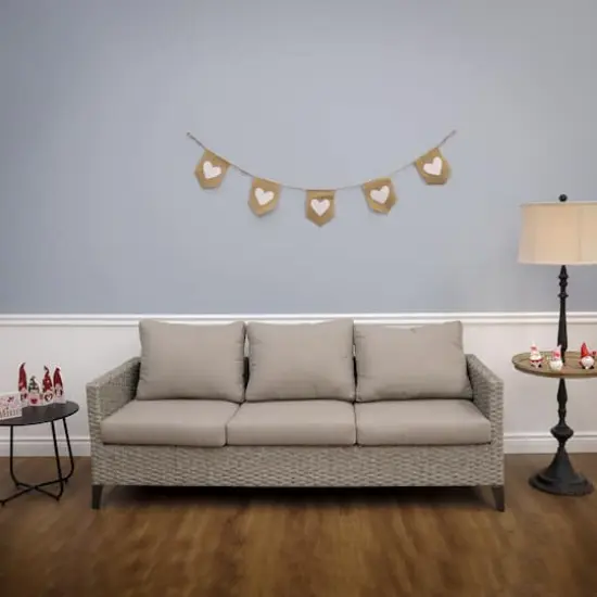 6ft. White Hearts Valentine's Day Jute Garland {3}