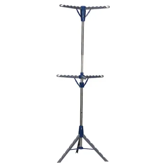Household Essentials 2-Tier Tripod Clothes Drying Rack Blue {1}
