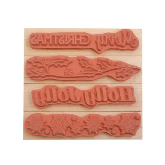 Holly Jolly Wood Stamp Set by Recollections&trade; {4}