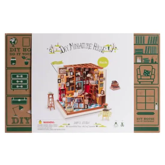 Rolife&reg; Sam's Study DIY Miniature House Kit {8}