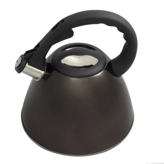 Mr. Coffee Clarendon 2.6qt. Gunmetal Metallic Stainless Steel Tea Kettle {1}