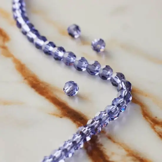 Preciosa Glass Crystal Round Beads, 4mm by Bead Landing&trade; Tanzanite {3}