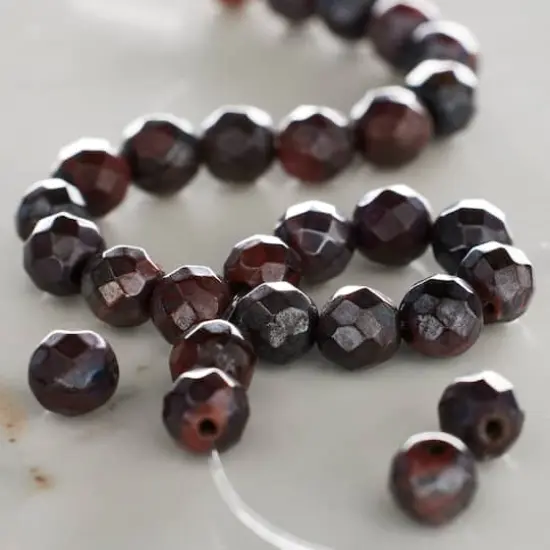 Red Silverite Tiger Eye Faceted Round Beads by Bead Landing&trade;, 6mm {3}