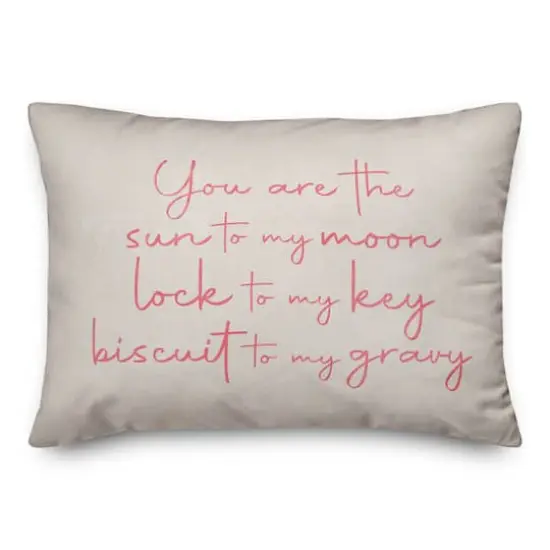 The Sun to my Moon 20" x 14" Indoor / Outdoor Pillow {1}