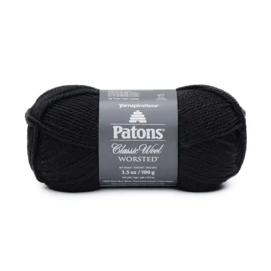Patons&reg; Classic Wool Worsted&trade; Yarn Black {1}