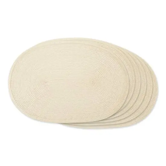 DII&reg; Oval Plastic Woven Placemats, 6ct. Natural {1}