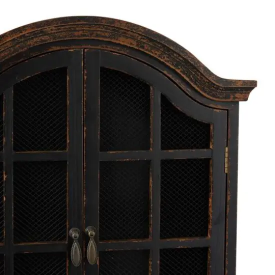 Black Traditional Wall Shelf, 22" x 8" x 28" {4}