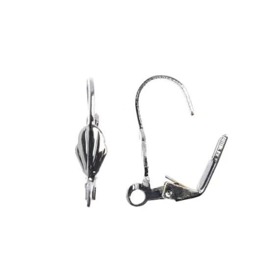 John Bead Must Have Findings 19mm Leverback Earwire, 10ct. Silver {4}