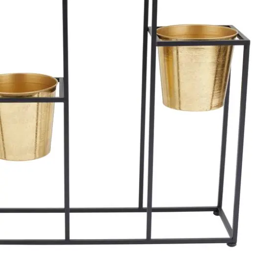 Gold Metal Glam Planter, 31" x 21" x 8" {5}