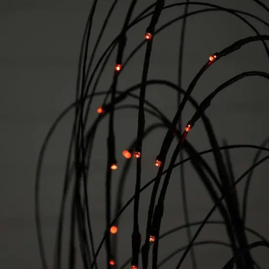 4ft. Orange & Purple LED Pre-Lit Halloween Black Willow Artificial Fall Tree {5}