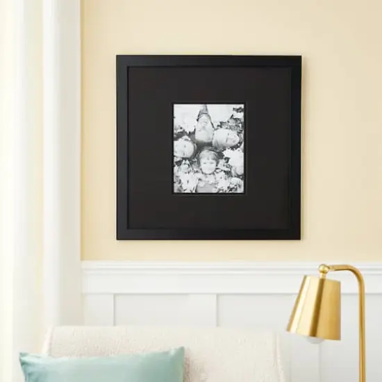 Black Square Gallery Wall Frame with Black Double Mat by Studio D&eacute;cor&reg; {3}