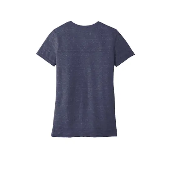 JERZEES&reg; Ladies Snow Heather Jersey V-Neck T-Shirt Navy {5}