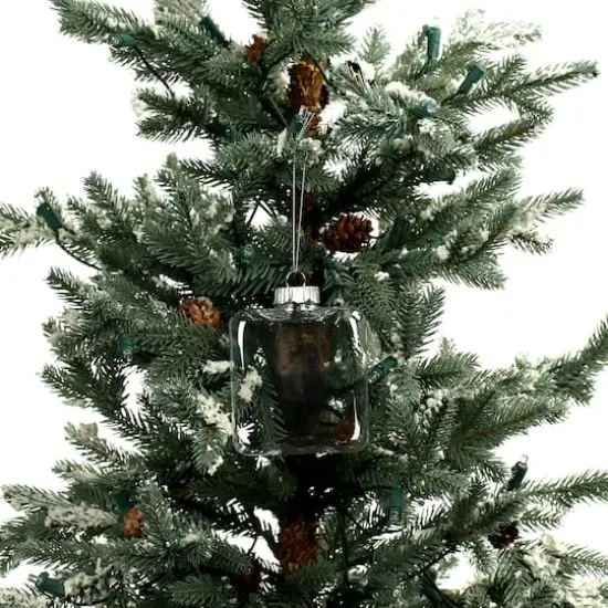 4" Flat Cube Clear Plastic Ornaments, 4ct. by Make Market&reg; {5}