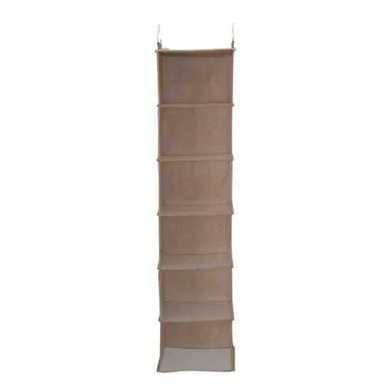 Household Essentials 6 Shelf Hanging Closet Organizer Brown {5}