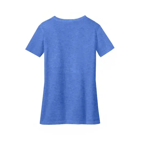 District&reg; Women's Perfect Blend&reg; V-Neck T-Shirt Heathered Royal {5}