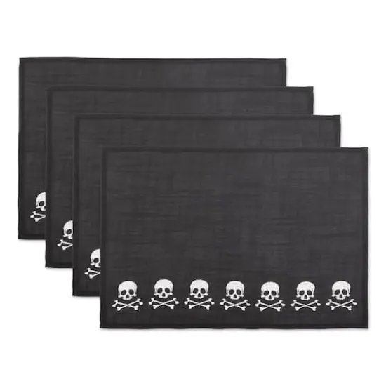 DII&reg; Skulls Embroidered Placemats, 4ct. {1}
