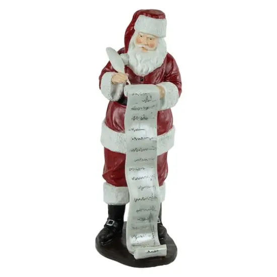 14" Santa Claus with Naughty or Nice List Christmas Figure {1}